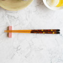 [CHOPSTICKS] PAIR MOONLIGHT WITH CHOPSTICK REST (22.5cm) | CRYSTAL | WAKASA LACQUERWARE