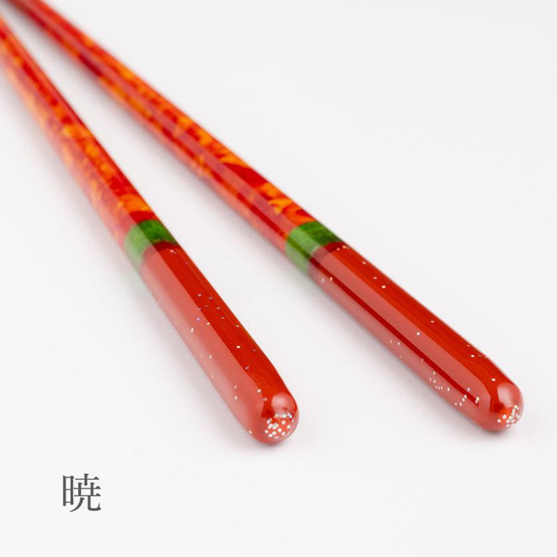 [筷子] PAIR NIGHT SKY（M＆L）WITH筷子休息（21.5，23.0厘米）| CRYSTAL |若狹漆器家具