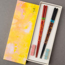 [CHOPSTICKS] PAIR NIGHT SKY WITH CHOPSTICK REST (22.5cm) | CRYSTAL | WAKASA LACQUERWARE