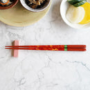 [CHOPSTICKS] PAIR NIGHT SKY WITH CHOPSTICK REST (22.5cm) | CRYSTAL | WAKASA LACQUERWARE