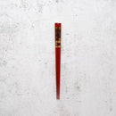 [CHOPSTICKS] HAND-DRAWN GOLD OR SILVER LACQUR GOLD NASHIJI FUJI CHERRY BLOSSOM RED (1 SET) | HASHIMOTO KOUSAKU SIKKI | WAJIMA LACQUER
