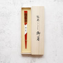 [CHOPSTICKS] HAND-DRAWN GOLD OR SILVER LACQUR GOLD NASHIJI FUJI MATSUBARA RED (1 SET) | HASHIMOTO KOUSAKU SIKKI | WAJIMA LACQUER