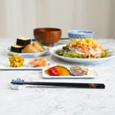 [CHOPSTICKS] HAND-DRAWN GOLD OR SILVER LACQUR FUJI CHERRY BLOSSOM BLACK (1 SET) | HASHIMOTO KOUSAKU SIKKI | WAJIMA LACQUER