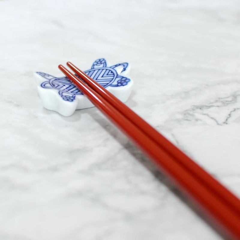 [CHOPSTICKS] HAND-DRAWN GOLD OR SILVER LACQUR PLUM RED (1 SET) | HASHIMOTO KOUSAKU SIKKI | WAJIMA LACQUER