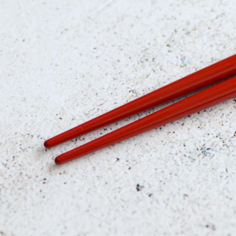 [CHOPSTICKS] HAND-DRAWN GOLD OR SILVER LACQUR PLUM RED (1 SET) | HASHIMOTO KOUSAKU SIKKI | WAJIMA LACQUER