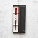 [CHOPSTICKS] HAND-DRAWN GOLD OR SILVER LACQUR NAMICHIDORI RED (1 SET) | HASHIMOTO KOUSAKU SIKKI | WAJIMA LACQUER