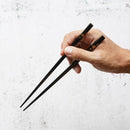 [CHOPSTICKS] HAND-DRAWN GOLD OR SILVER LACQUR TIDINGS OF FLOWERS BLACK (1 SET) | HASHIMOTO KOUSAKU SIKKI | WAJIMA LACQUER