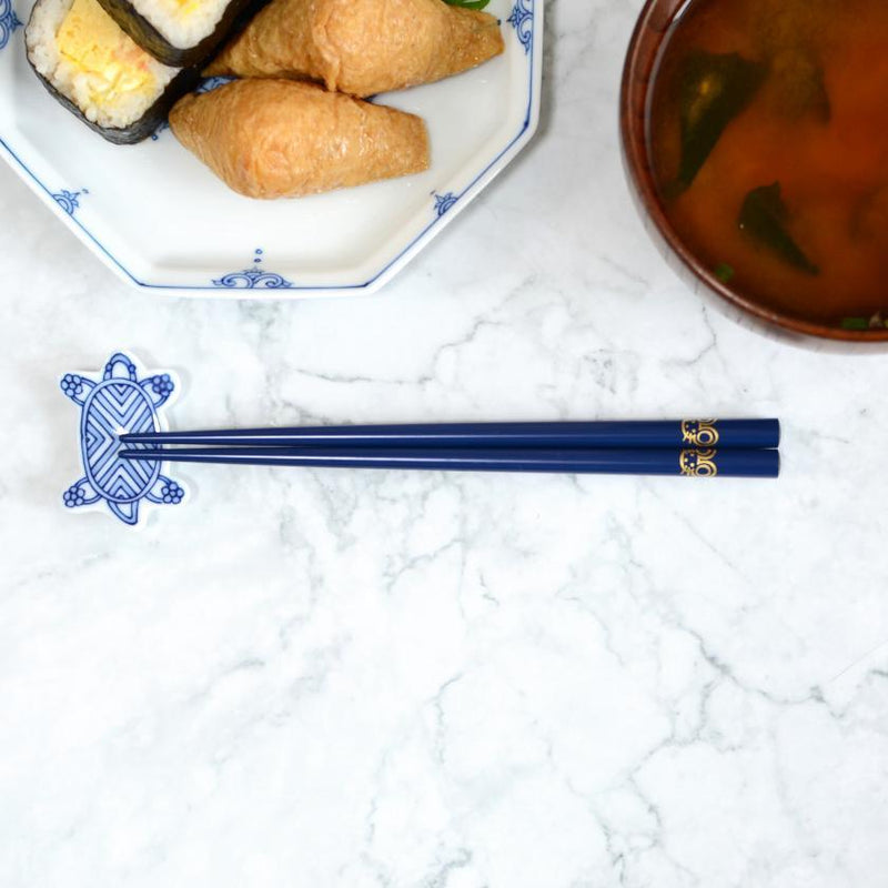 [CHOPSTICKS] JAPANESE ZODIAC RAT BLUE FOR CHILDREN (1 SET) | HASHIMOTO KOUSAKU SIKKI | WAJIMA LACQUER