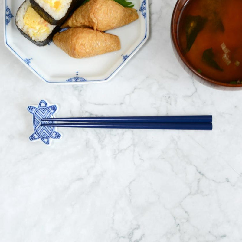 [筷子]日本黃道帶老虎藍色兒童（1套）| Hashimoto Kousaku Sikki | Wajima漆器