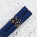 [CHOPSTICKS] JAPANESE ZODIAC SNAKE BLUE FOR CHILDREN (1 SET) | HASHIMOTO KOUSAKU SIKKI | WAJIMA LACQUER