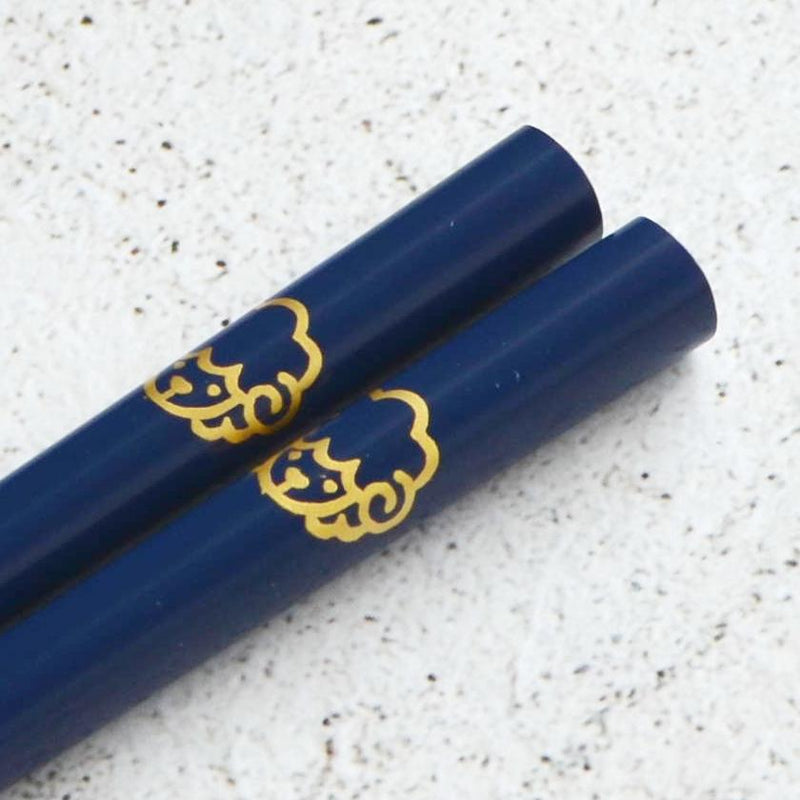 [CHOPSTICKS] JAPANESE ZODIAC SHEEP BLUE FOR CHILDREN (1 SET) | HASHIMOTO KOUSAKU SIKKI | WAJIMA LACQUER