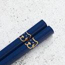 [CHOPSTICKS] JAPANESE ZODIAC DOG BLUE FOR CHILDREN (1 SET) | HASHIMOTO KOUSAKU SIKKI | WAJIMA LACQUER