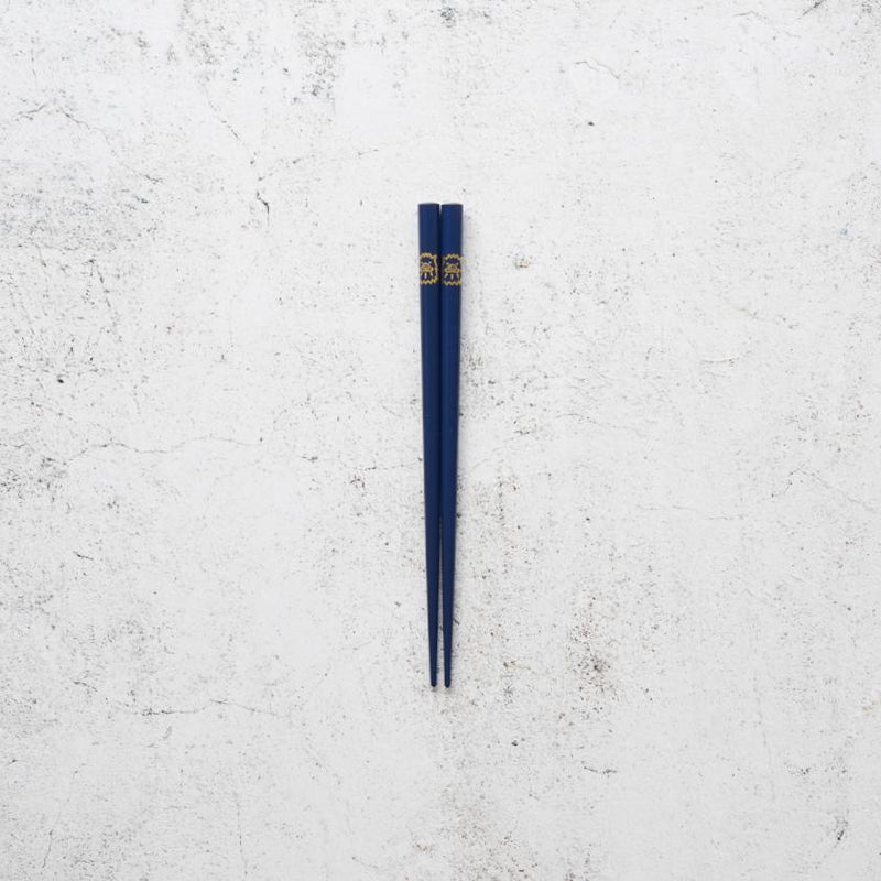 [CHOPSTICKS] JAPANESE ZODIAC WILD BOAR BLUE FOR CHILDREN (1 SET) | HASHIMOTO KOUSAKU SIKKI | WAJIMA LACQUER