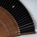 [HAND FAN] MEN'S BLACK SHIBUHIKI CHIDORI (WITH FAN BAG) | NAGOYA FOLDING FAN | SUEHIRODO
