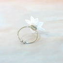[ACCESSORY 4 PIECES] PURE WHITE (BARRETTE, BROOCH, EARRINGS, RING) | TSUMAMI KANZASHI