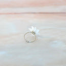 [ACCESSORY 4 PIECES] PURE WHITE (BARRETTE, BROOCH, EARRINGS, RING) | TSUMAMI KANZASHI