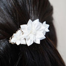[ACCESSORY 4 PIECES] PURE WHITE (BARRETTE, BROOCH, EARRINGS, RING) | TSUMAMI KANZASHI