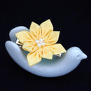 [ACCESSORY 4 PIECES] YELLOW (HAT PIN BROOCH, BROOCH, NON-HOLE EARRINGS, HAIR CLIP) | TSUMAMI KANZASHI