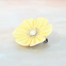[ACCESSORY 4 PIECES] YELLOW (HAT PIN BROOCH, BROOCH, NON-HOLE EARRINGS, HAIR CLIP) | TSUMAMI KANZASHI