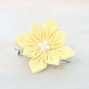 [ACCESSORY 4 PIECES] YELLOW (HAT PIN BROOCH, BROOCH, NON-HOLE EARRINGS, HAIR CLIP) | TSUMAMI KANZASHI