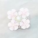 [ACCESSORY 4 PIECES] BABY PINK (BARRETTES, BROOCHES, EARRINGS, BAG CHARMS) | TSUMAMI KANZASHI