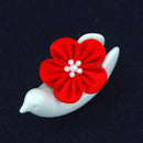 [ACCESSORY 4 PIECES] AKANE (ROUND BROOCHES, HEXAGONAL BROOCHES, HAIR CLIPS, HAIR ELASTICS ) | TSUMAMI KANZASHI