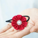[ACCESSORY 4 PIECES] AKANE (ROUND BROOCHES, HEXAGONAL BROOCHES, HAIR CLIPS, HAIR ELASTICS ) | TSUMAMI KANZASHI