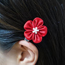 [ACCESSORY 4 PIECES] AKANE (ROUND BROOCHES, HEXAGONAL BROOCHES, HAIR CLIPS, HAIR ELASTICS ) | TSUMAMI KANZASHI