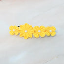 [ACCESSORY 4 PIECES] GOLDEN YELLOW (BARRETTES, HAT PIN BROOCHES, EARRINGS, HAIRPINS) | TSUMAMI KANZASHI