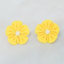[ACCESSORY 4 PIECES] GOLDEN YELLOW (BARRETTES, HAT PIN BROOCHES, EARRINGS, HAIRPINS) | TSUMAMI KANZASHI