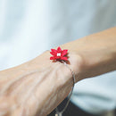 [ACCESSORY 4 PIECES] SCARLET (BROOCHES, CHAIN BRACELETS, EARRINGS, PENDANTS) | TSUMAMI KANZASHI