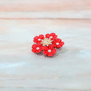 [ACCESSORY 4 PIECES] SCARLET (BROOCHES, CHAIN BRACELETS, EARRINGS, PENDANTS) | TSUMAMI KANZASHI