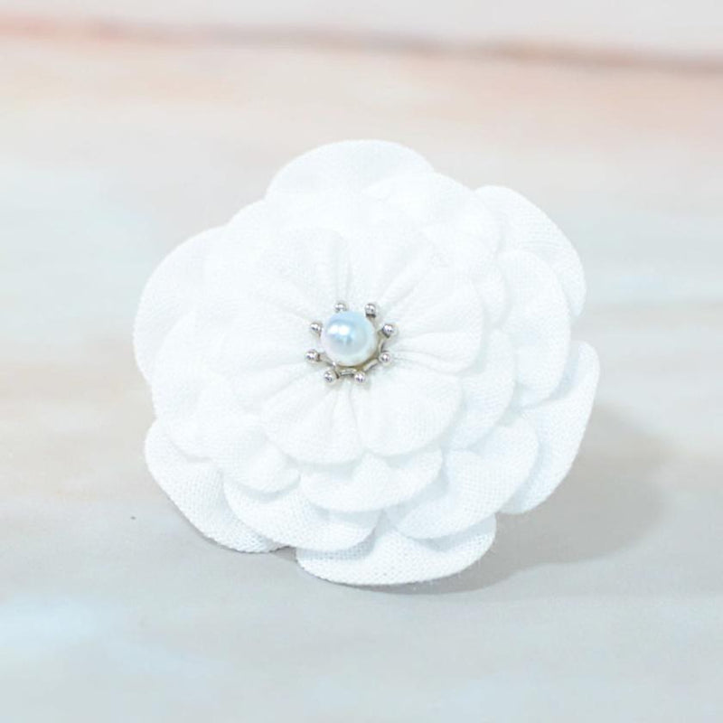 [ACCESSORY 4 PIECES] COTTON (BARRETTE, HAIR CLIP, BROOCH, PENDANT) | TSUMAMI KANZASHI