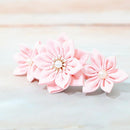 [ACCESSORY 4 PIECES] CHERRY BLOSSOM (BARRETTE, TRIANGLE BROOCH, SQUARE BROOCH, ROUND BROOCH) | TSUMAMI KANZASHI