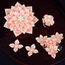 [ACCESSORY 4 PIECES] WILLOW WOOD (BROOCH, HAIR CLIP, RING, EARRINGS) | TSUMAMI KANZASHI