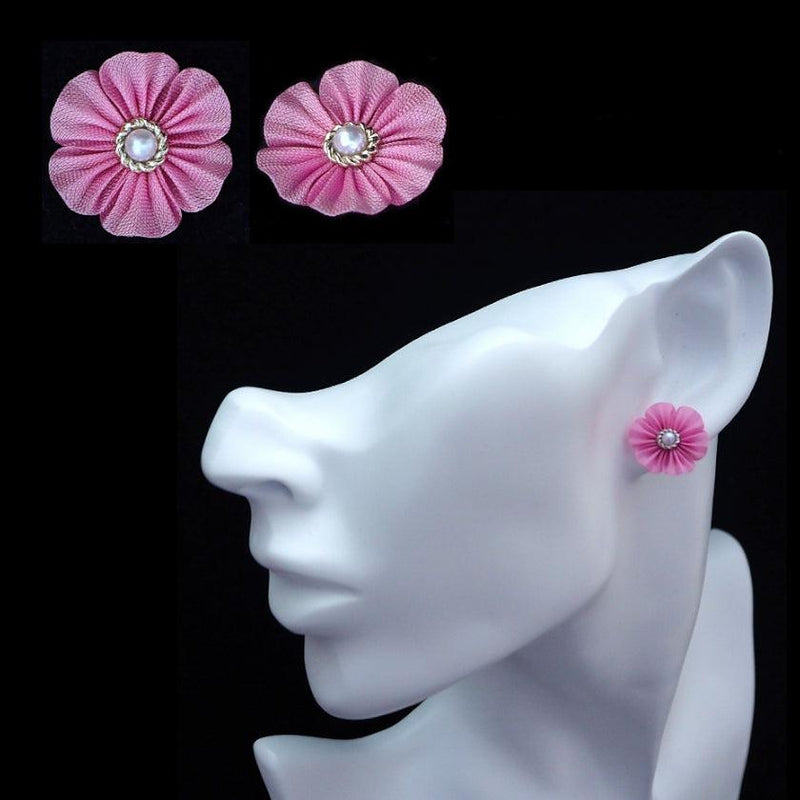 [ACCESSORY] CLOTH FLOWER YURUSHI (PINK) | TSUMAMI KANZASHI