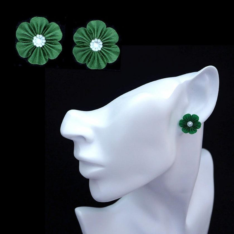 [ACCESSORY] CLOTH FLOWER SENRYOKU (GREEN) | TSUMAMI KANZASHI