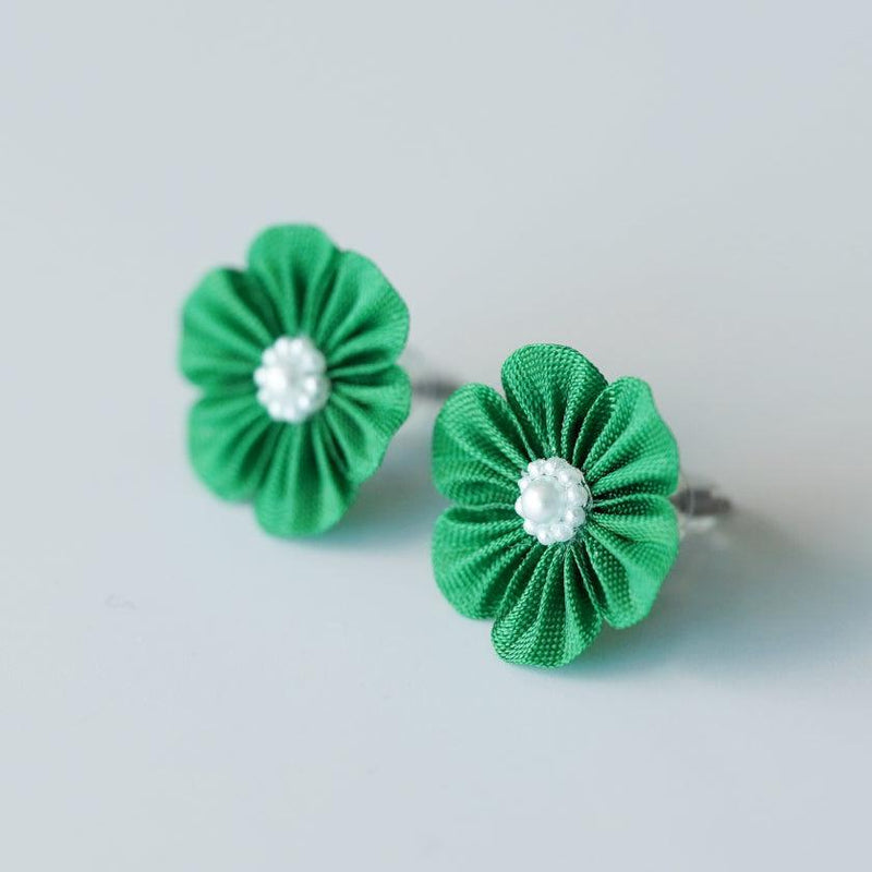 [ACCESSORY] CLOTH FLOWER SENRYOKU (GREEN) | TSUMAMI KANZASHI