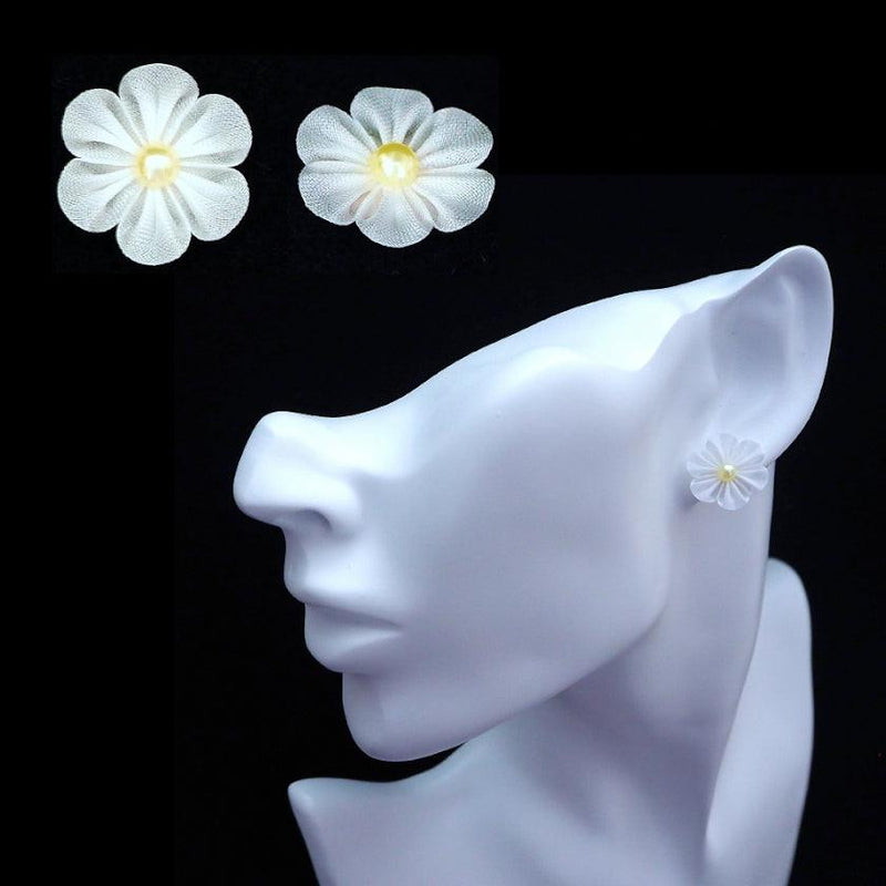 [ACCESSORY] CLOTH FLOWER GOFUN (WHITE) | TSUMAMI KANZASHI