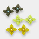 [ACCESSORY 3 COLORS SET] CLOTH FLOWER EARTH COLOR | TSUMAMI KANZASHI | e TSUMAMI