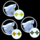 [ACCESSORY 3 COLORS SET] CLOTH FLOWER EARTH COLOR | TSUMAMI KANZASHI | e TSUMAMI