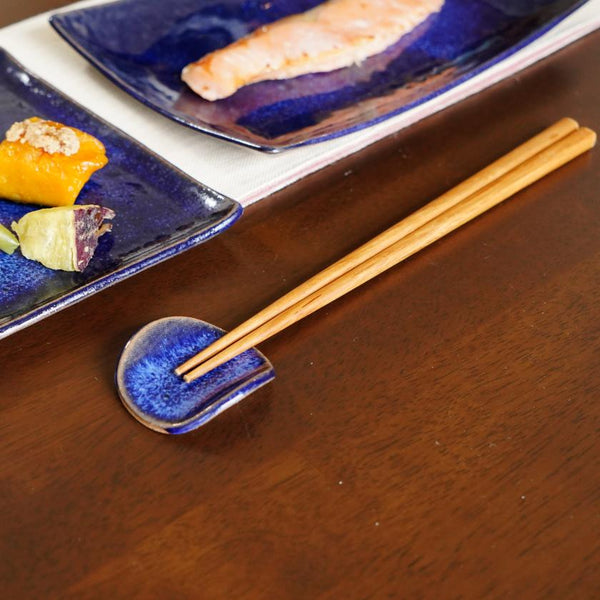 [筷子休息]靛藍圓（2件）| OniShi Toki | Otani Ware.