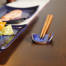 [CHOPSTICK REST] INDIGO ROUND (2 PIECES) | OTANI WARE | ONISHI TOKI