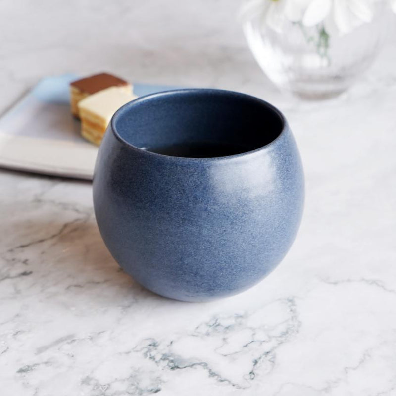 [CUP SET] TURQUOISE BLUE & INDIGO MATTE | OTANI WARE | OTANIYAKI TAMURA 1794