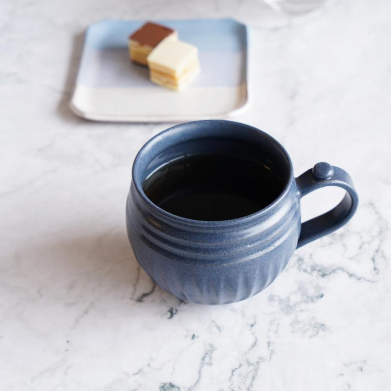 [MUG 2 PIECES SET] LAPIS GLAZE & INDIGO MATTE | OTANI WARE | OTANIYAKI TAMURA 1797