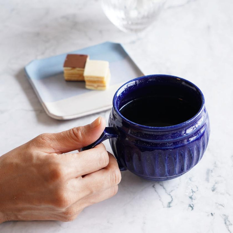 [MUG 3件套]綠松石藍＆LAPIL GLAZE＆INDIGO MATTE | Otaniyaki Tamura 1784 | Otani Ware.