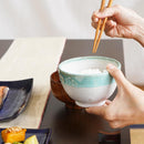 WHITE KARATSU & HEKIRYOKU KARATSU 2-PIECE BOWL SET | OTANI WARE