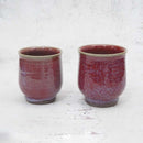 OTANI-WARE COUPLE'S JAPANESE TEA CUP SET - CINNABAR | YOSHIMI GAMA