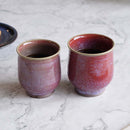 OTANI-WARE COUPLE'S JAPANESE TEA CUP SET - CINNABAR | YOSHIMI GAMA