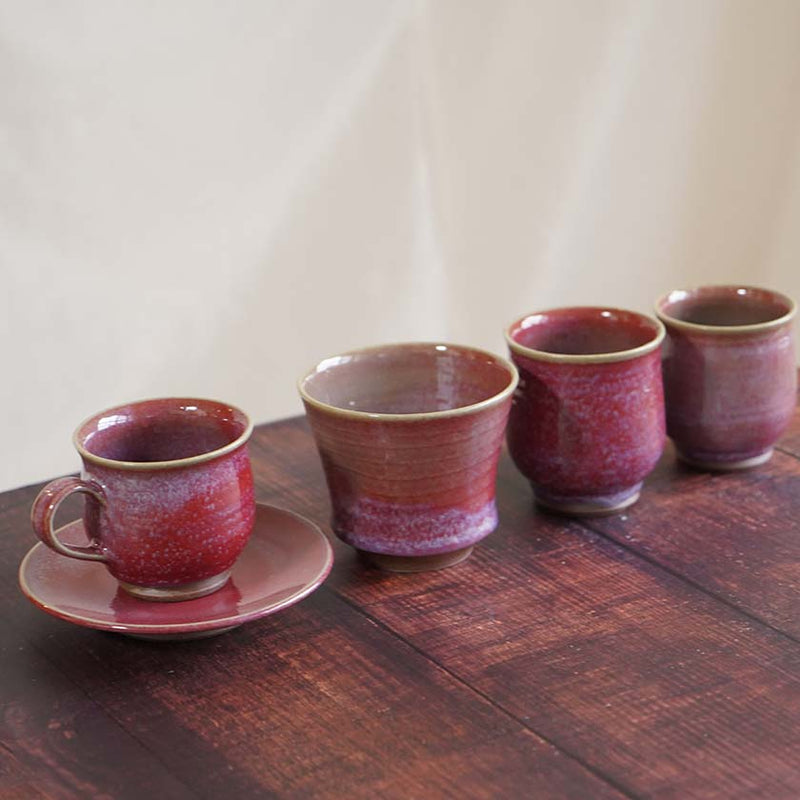 [COFFEE CUP & SAUCER] CINNABAR | YOSHIMI GAMA | OTANI WARE